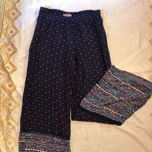 Boho wide leg flowy pants